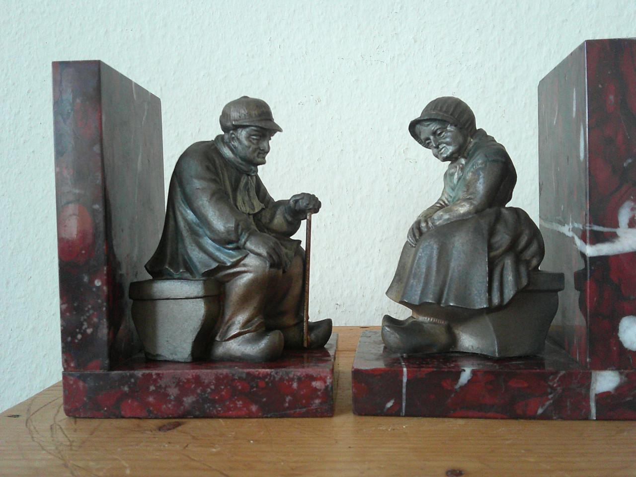 BOERENSTEL IN RUSTE ,MARMER EN ZAMAK, FRANKRIJK 1920/'30