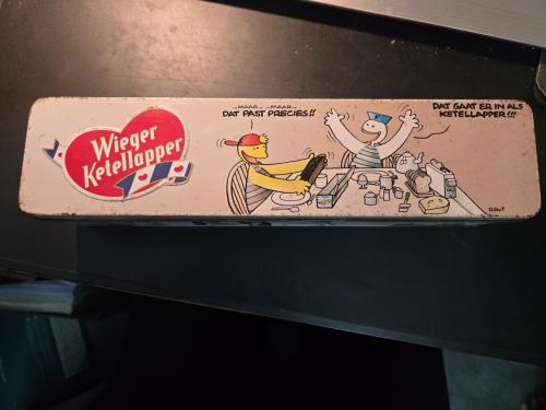 Vintage Wieger Ketellapper ontbijtkoekblik uit 2007,
