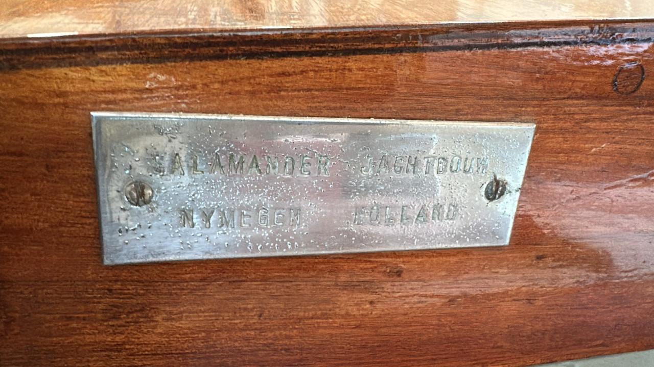 Vintage auto Speedboot met Atlanta trailer