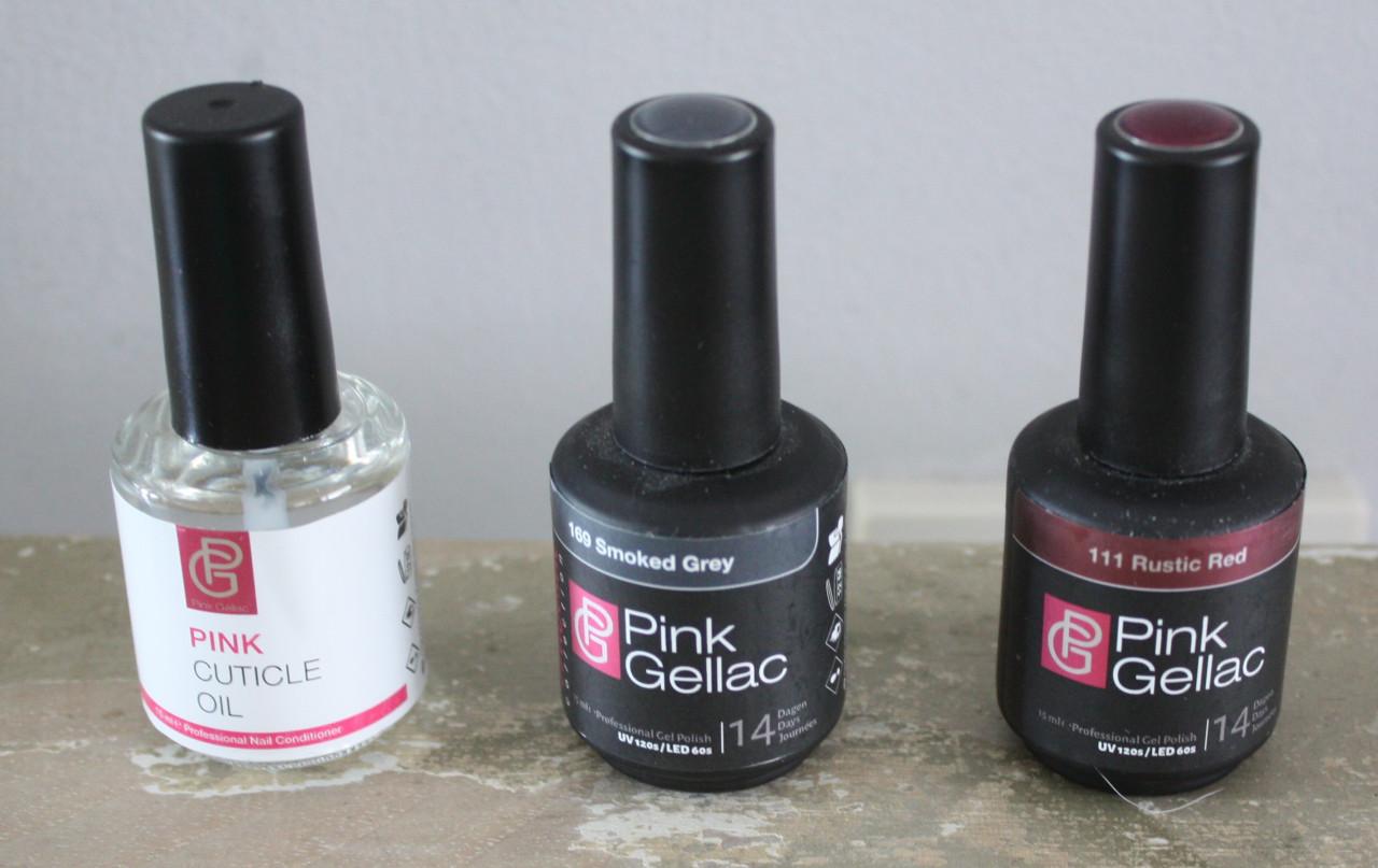 Set van 9 potjes pink geilac diverse kleuren