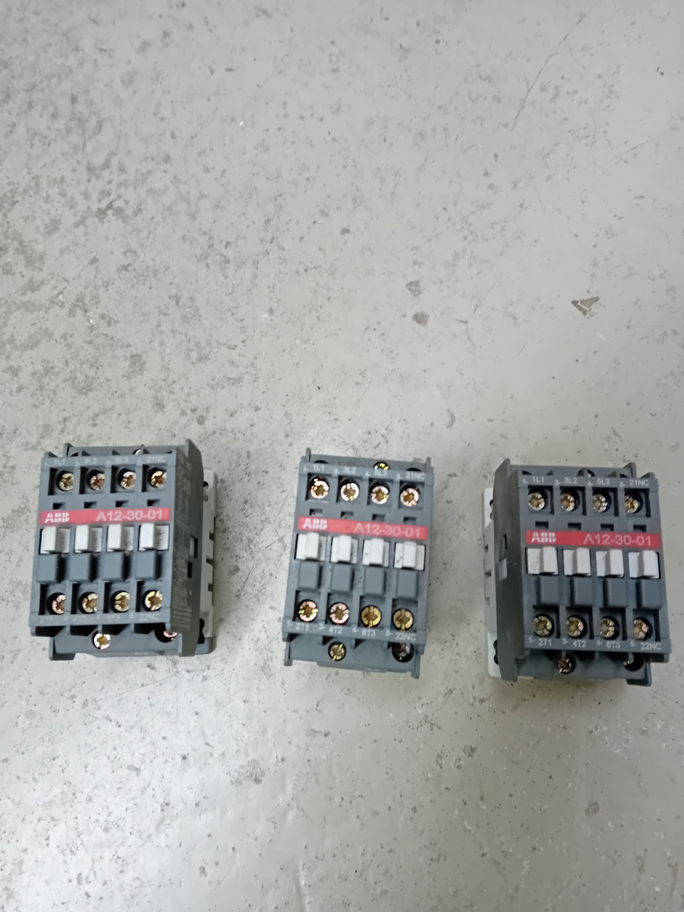 Magneet schakelaars 3 st. ABB A 12-30-01 max. bev. 7.5 KW.