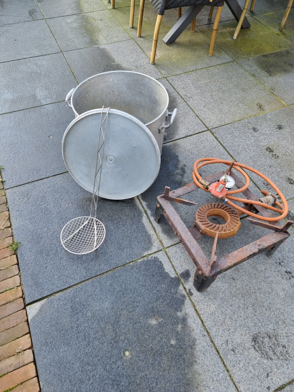 Mosselpan/ gasbrander