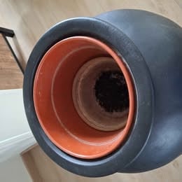 Supergave grote pot zwart kan binnen of buiten