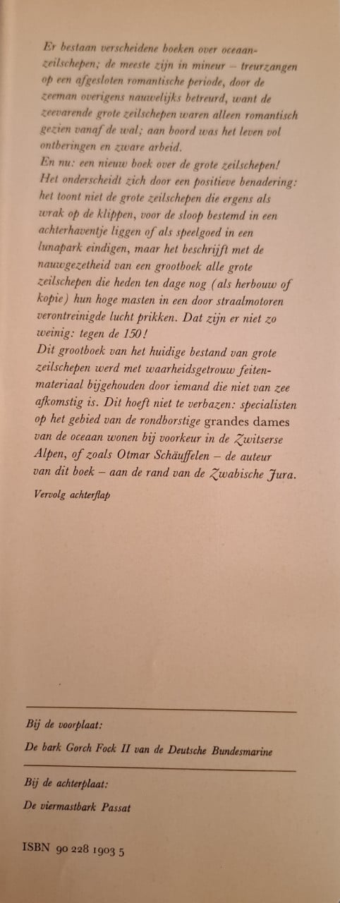 De laatste grote zeilschepen, door Otmar Schäuffelen