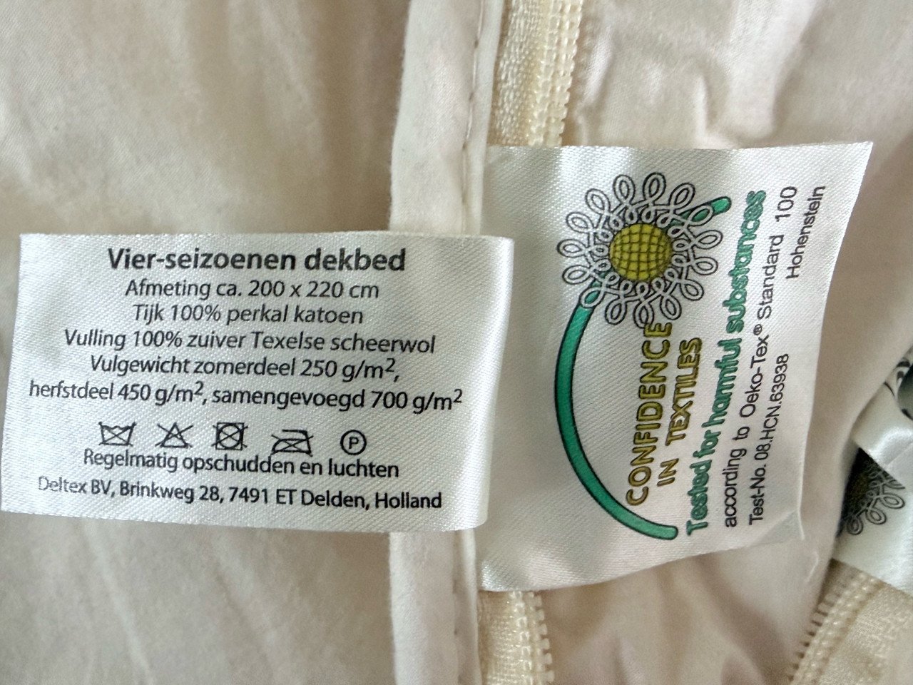 ZGAN WOLLEN VIER SEIZOENS DEKBED.