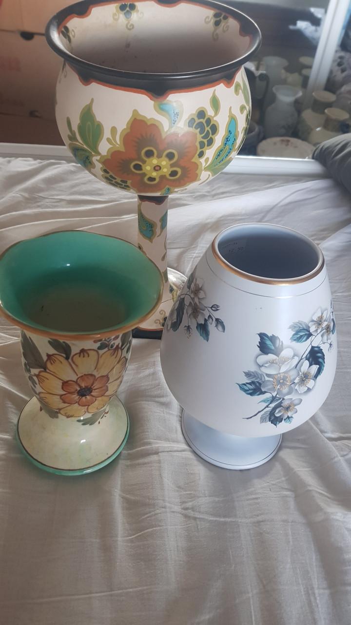 Vazen en meer van Flora plateel