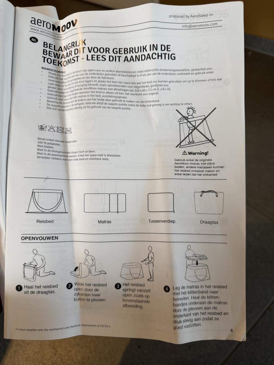 Aeromoov Pop-Up Reisbedje - Ideaal voor Onderweg!