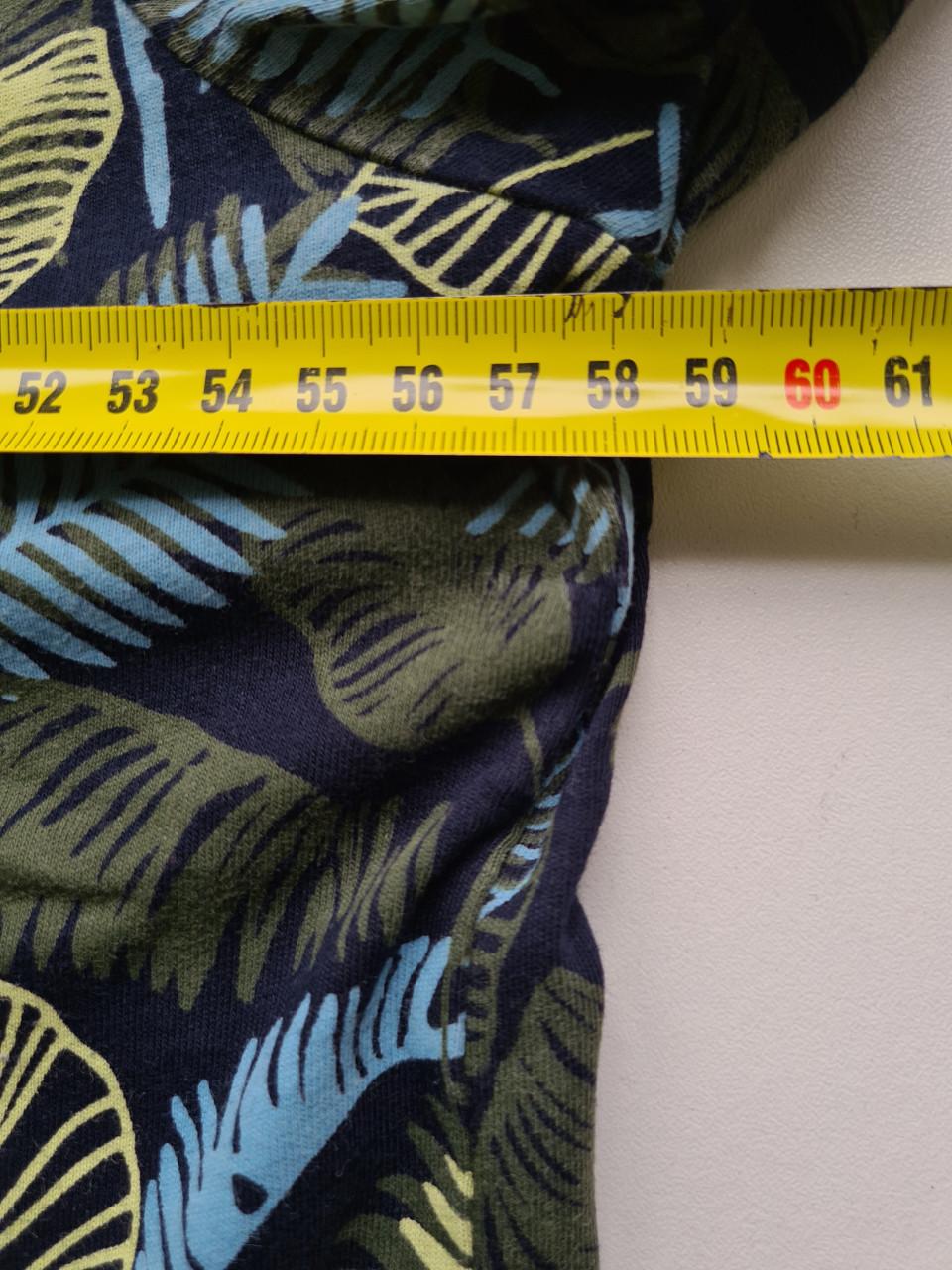Madness donker blauw / blauw / okergeel print Tshirt Maat XL