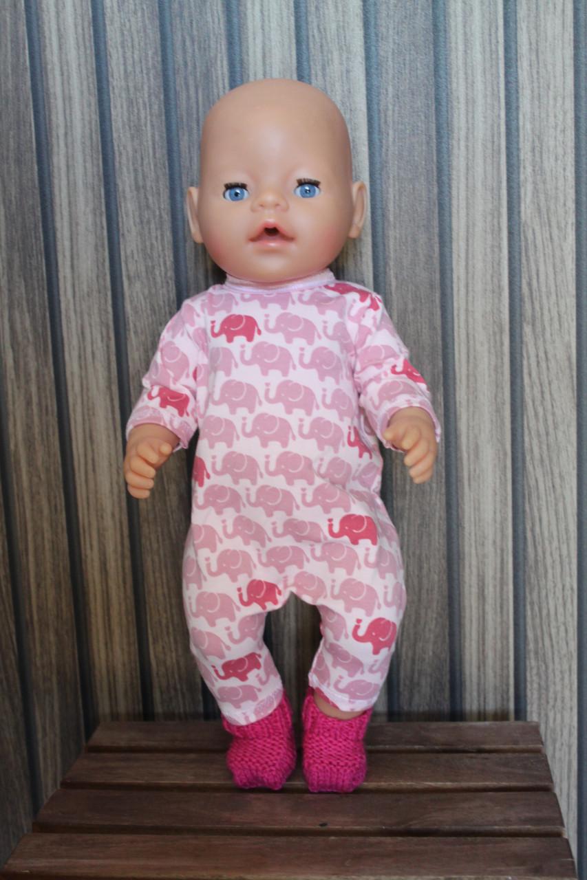 Baby born poppenkleding romper olifant