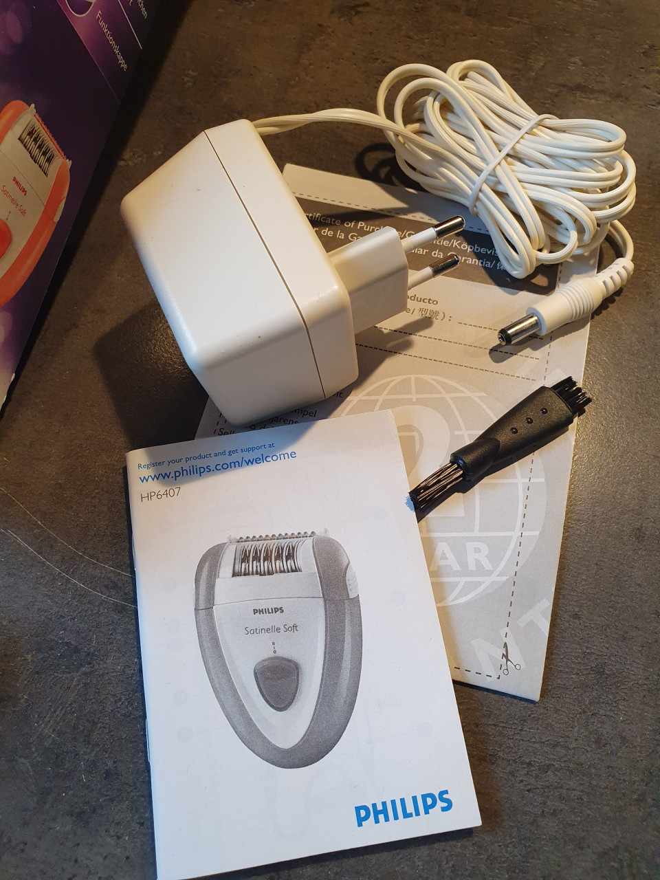 Zgan mooie complete Philips Satinelle Soft Epileerapparaat