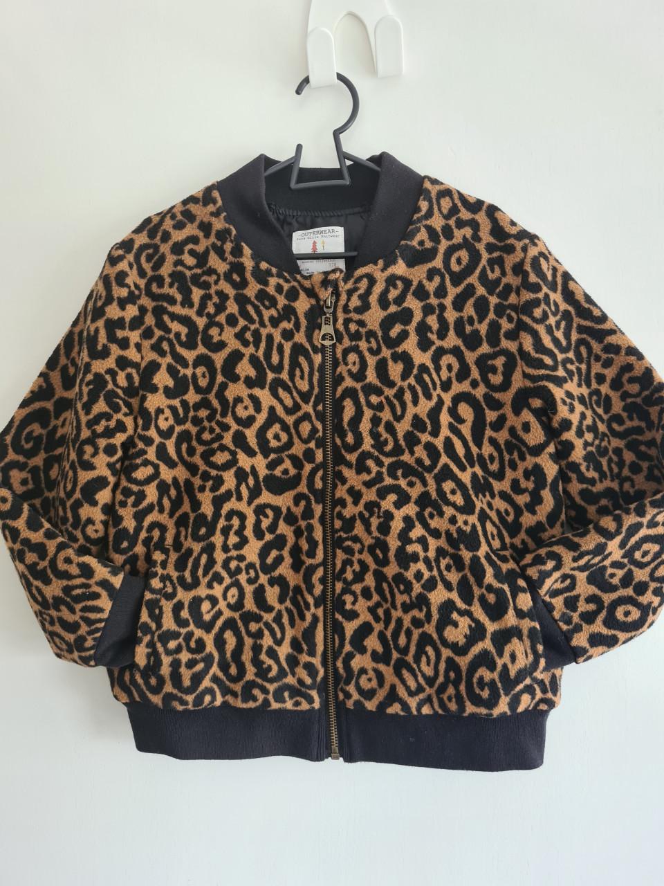 Zara tijgerprint voor/najaar gevoerd jackje  Maat 128