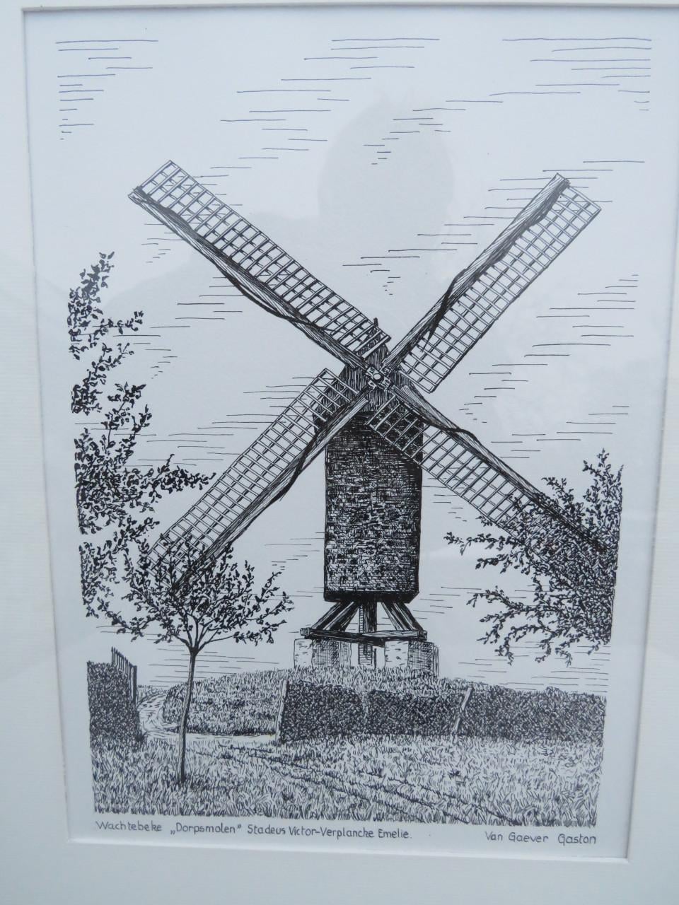 Pentekening molen Wachtebeke