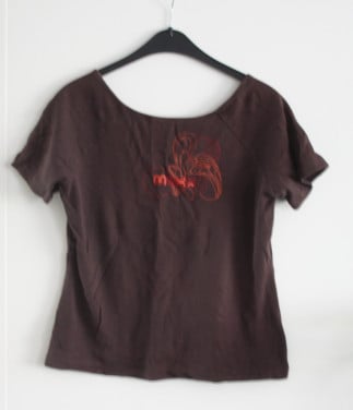 Bruin shirt met lage rug  maat xl