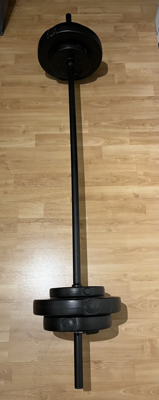 Halterstang met gewichten