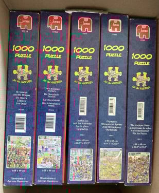 16 puzzels 1000 stuks Jan van Haasteren