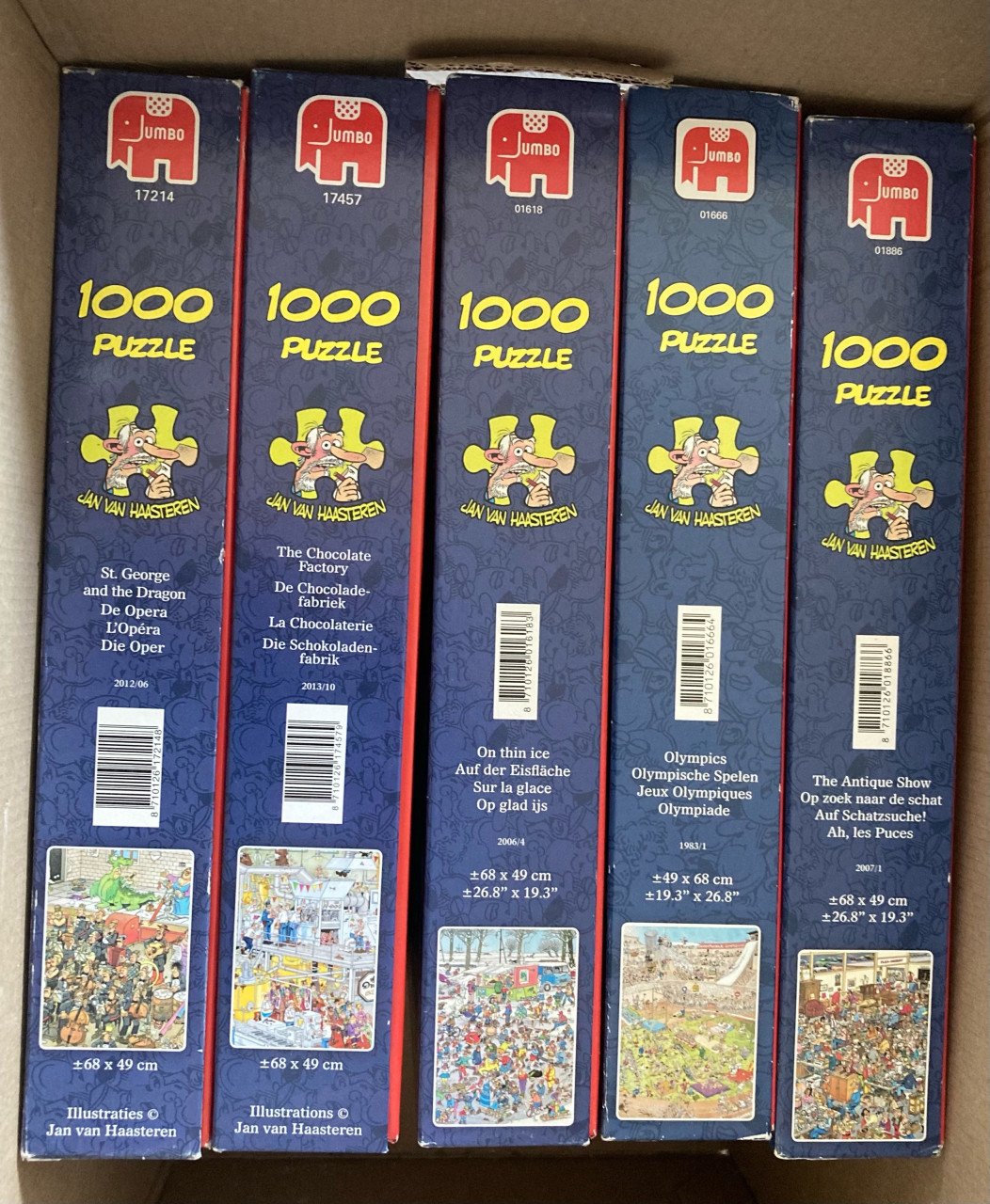 16 puzzels 1000 stuks Jan van Haasteren