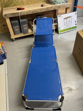 Eurotrail ligbed Pebble Beach 57 x 188 x 30 cm aluminium blauw