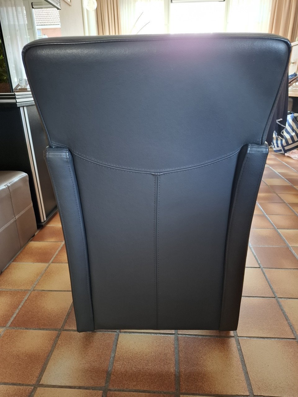 Lederen eetkamer stoelen