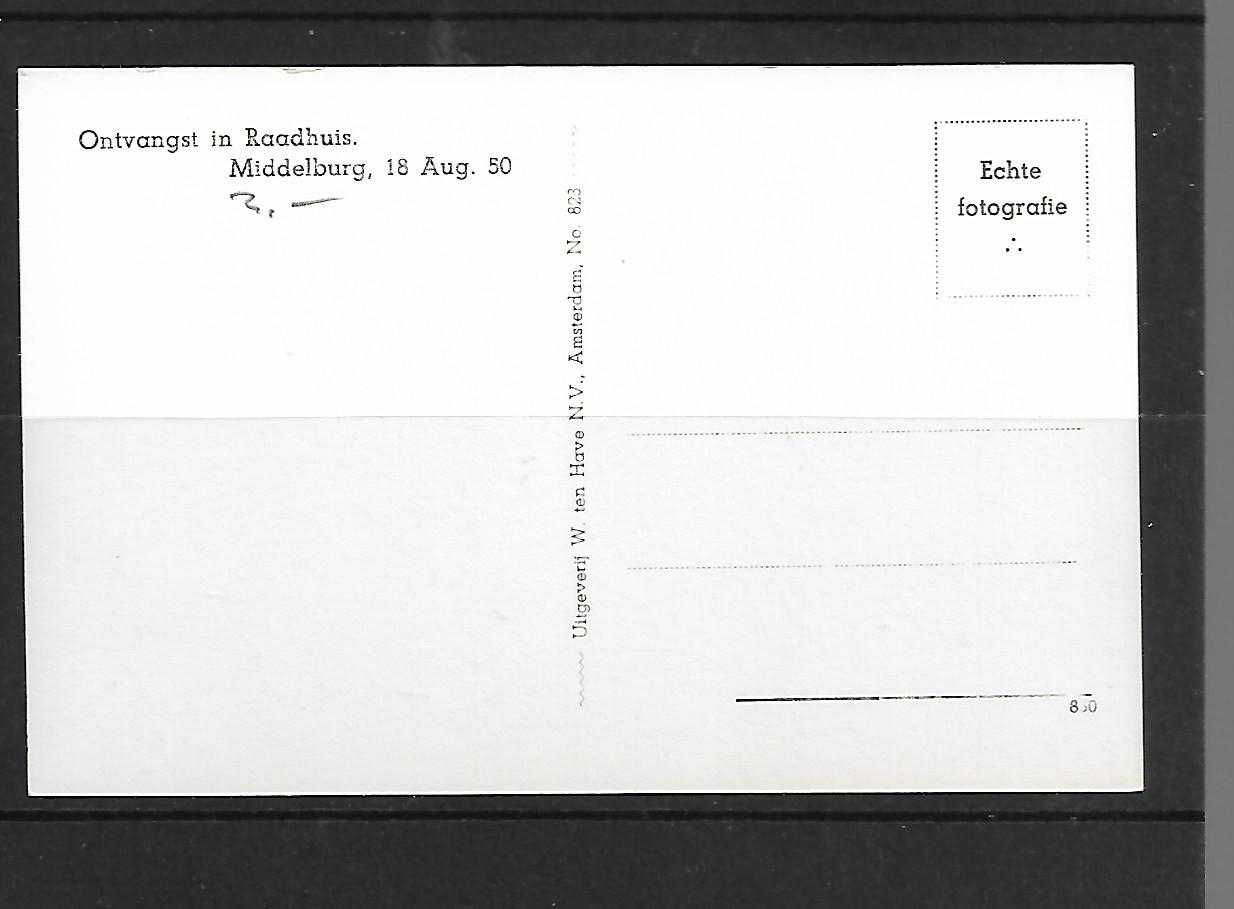 Ansichtkaart     A  823  Raadhuis Middelburg 18 auug. 1950