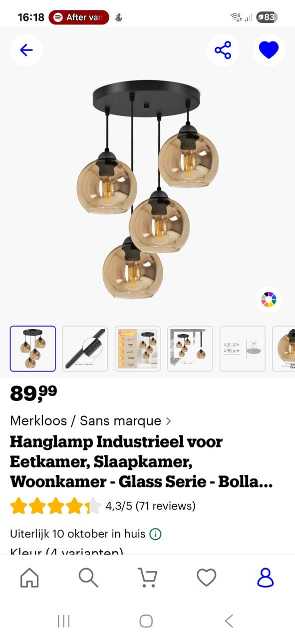 Mooie hanglamp