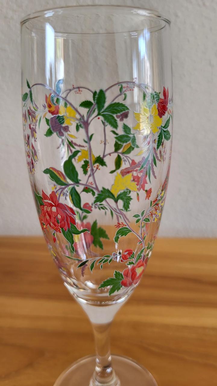 Luminarc gebloemd champagneglas