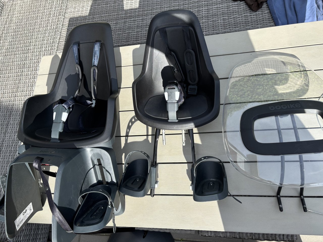 Bobike Fietsstoeltjes urban black + windscherm