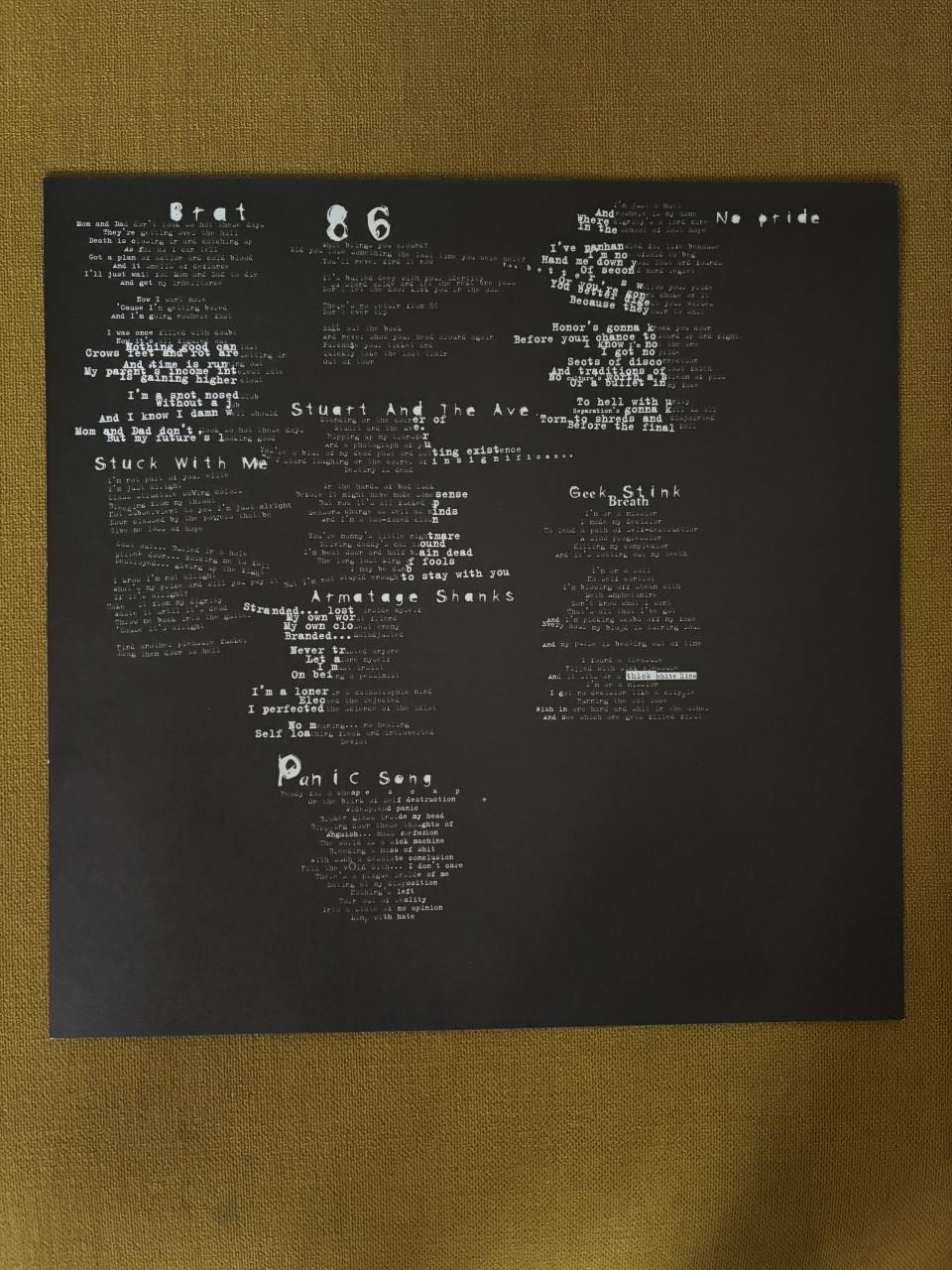 Green Day - Insomniac Vinyl LP (1995 US Persing)