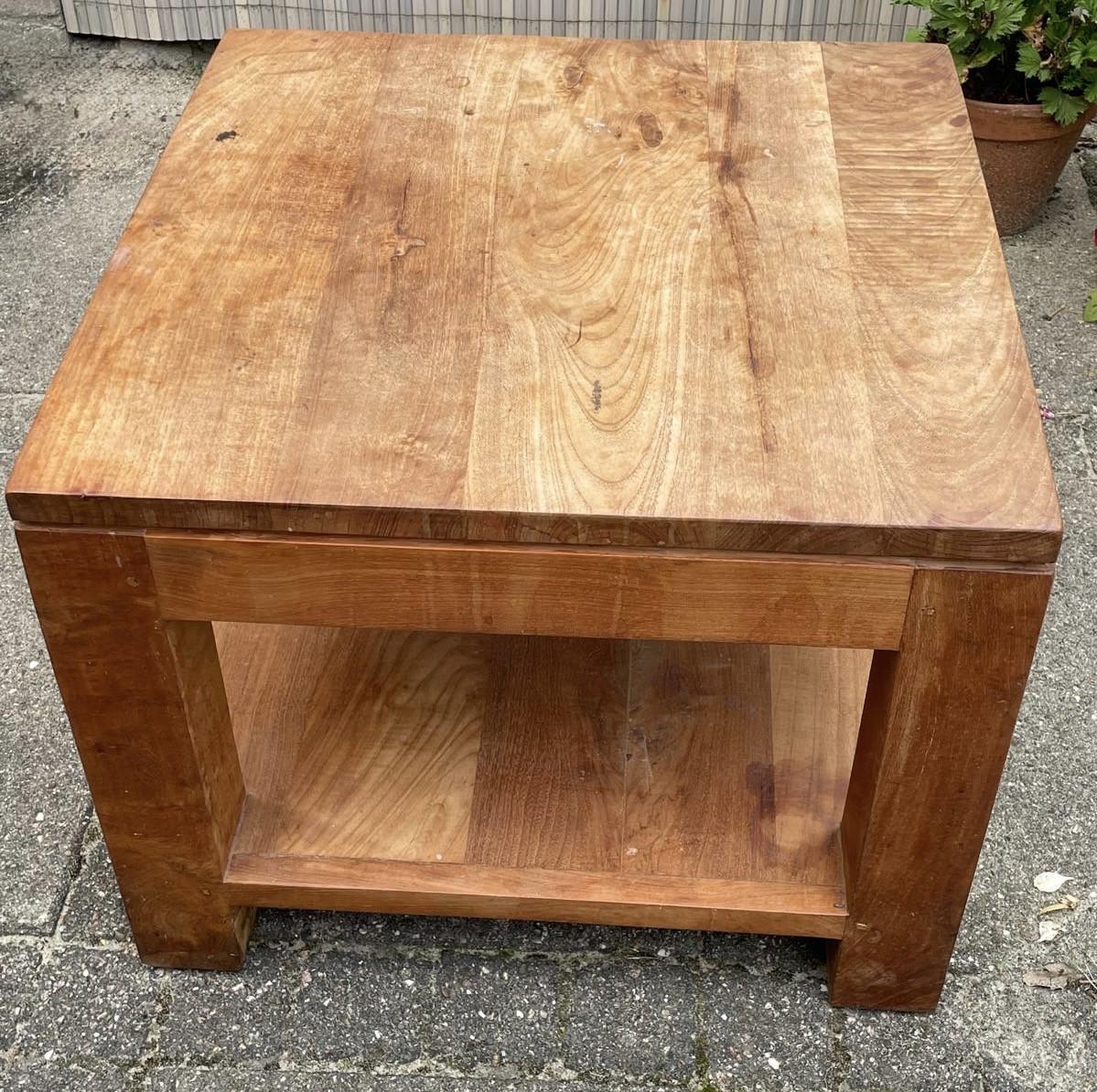 Teak houten bijzet/ salontafel