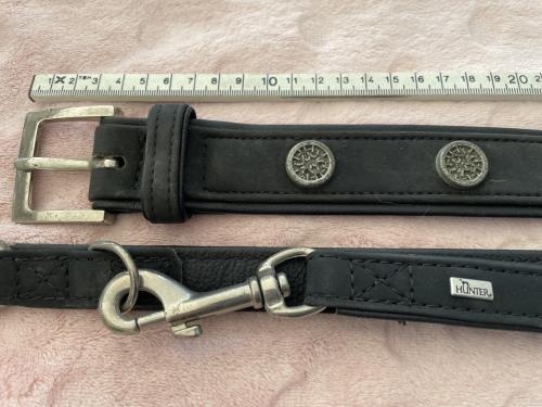 HUNTER Halsband 62,5 en bijbehorende Looplijn 2-1.5-1M IZGS!!