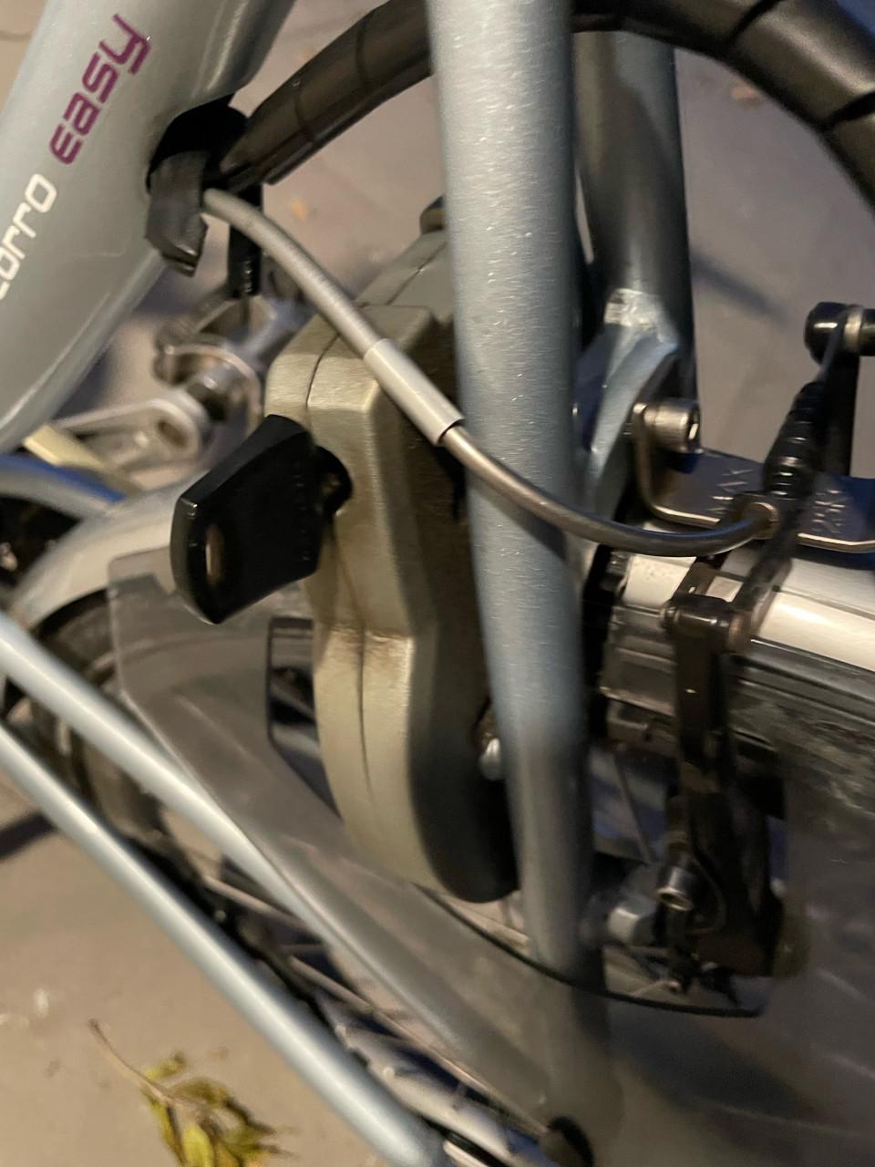 Elektrische damesfiets.