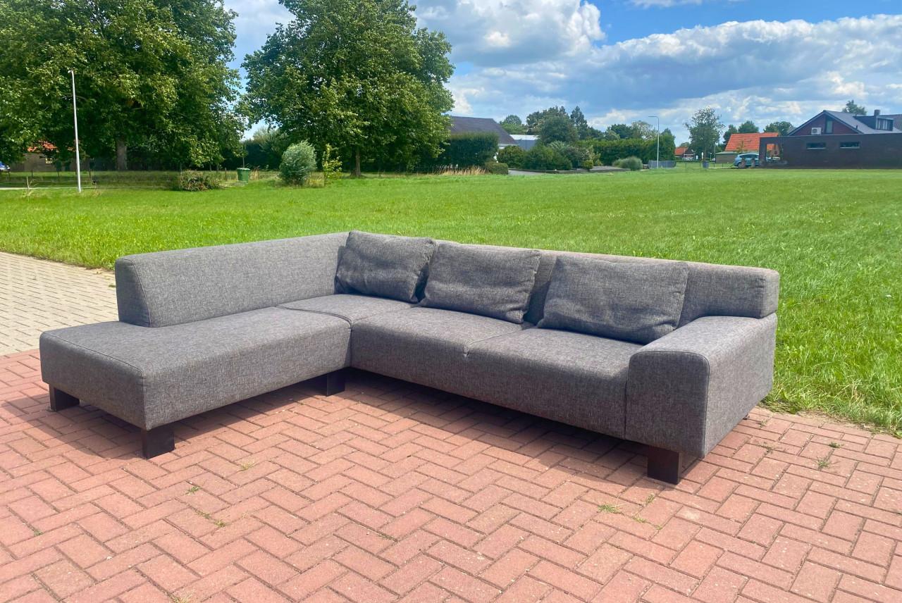 Moderne Grijze Hoekbank-Diepe Zit & Luxe Comfort-Gratis Levering