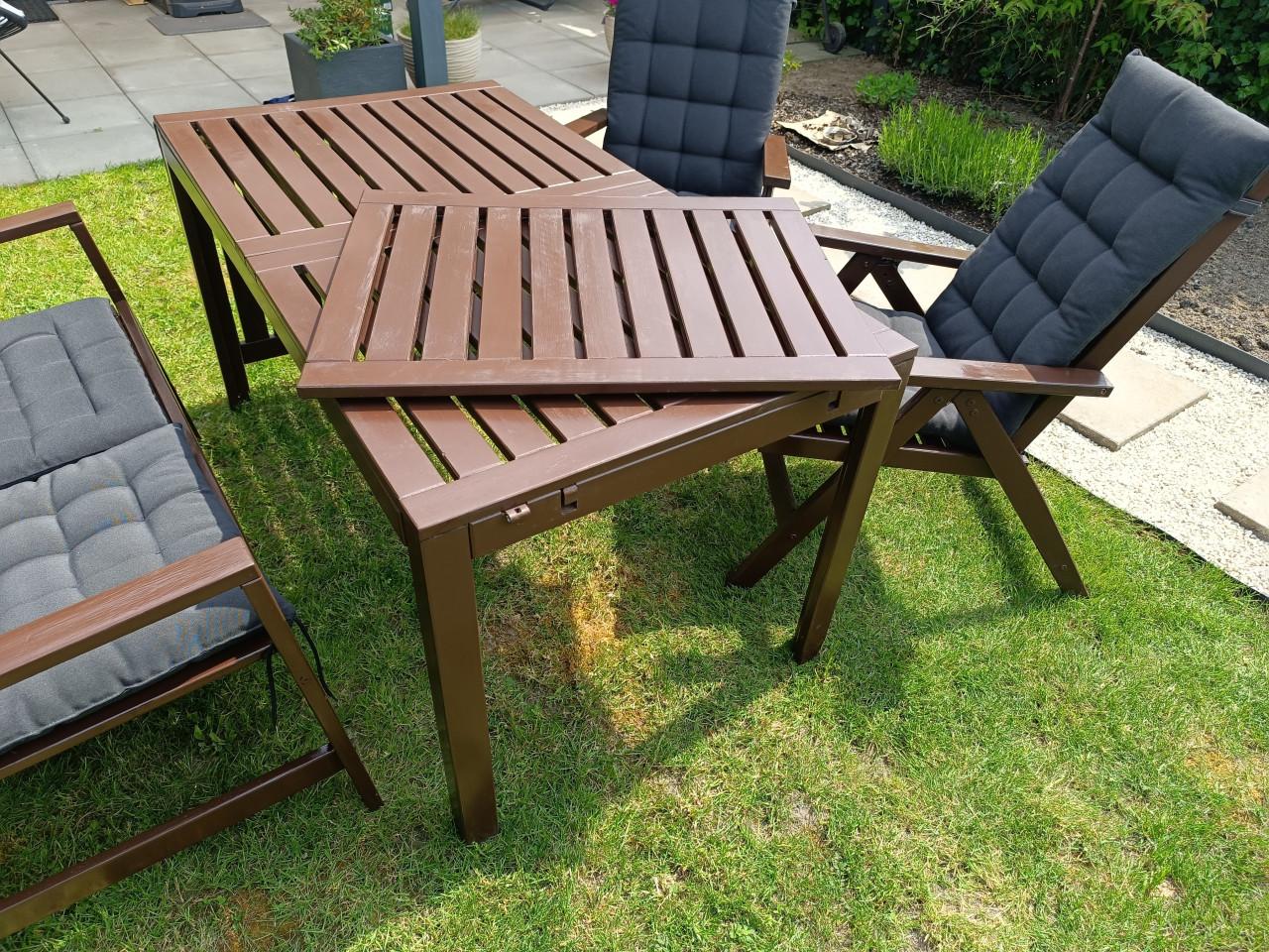 IKEA APPLARO tuinset te koop – bruin gebeitst massief hout