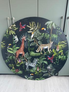 Muurcirkel op forex met jungle/dieren thema