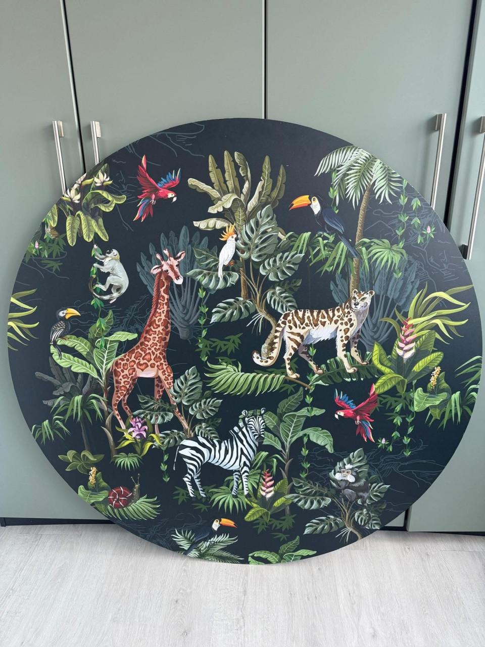 Muurcirkel op forex met jungle/dieren thema