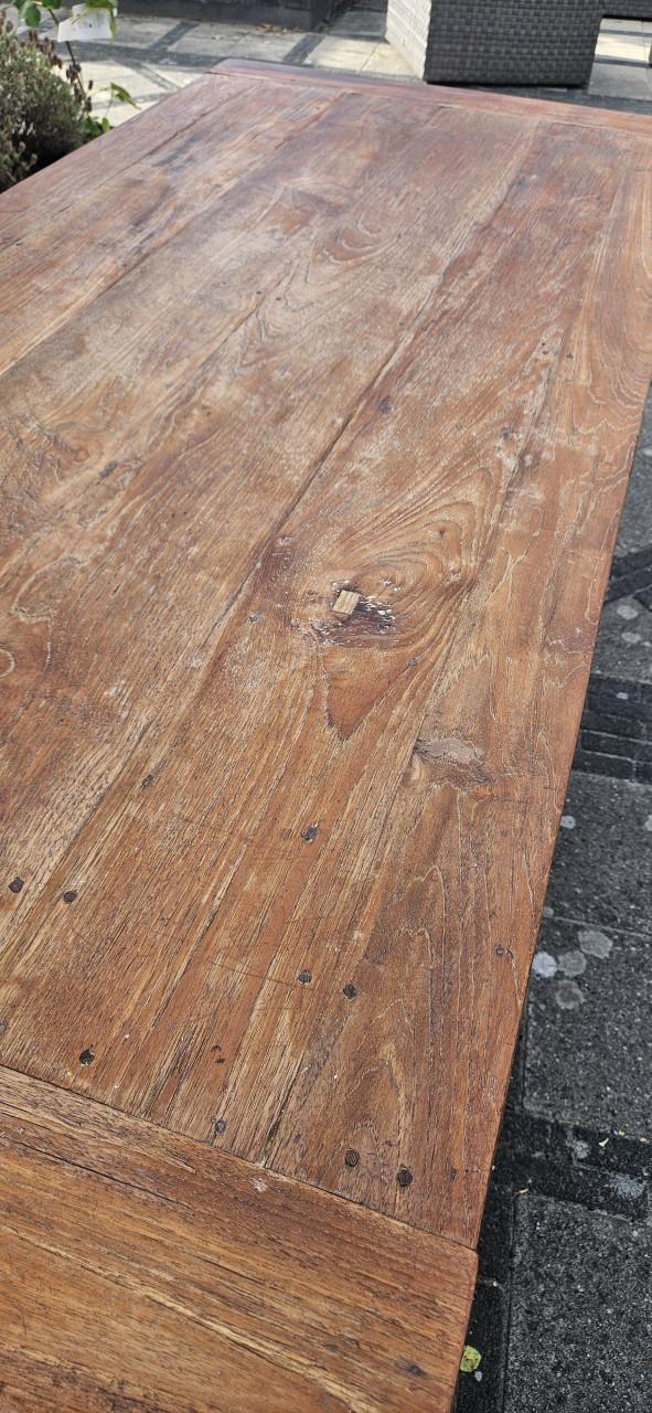 Mooie teakhouten eettafel