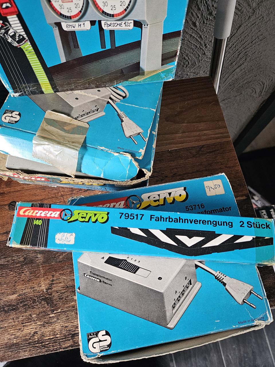 Grote vintage set Carrera Servo 140 racebaan onderdelen-