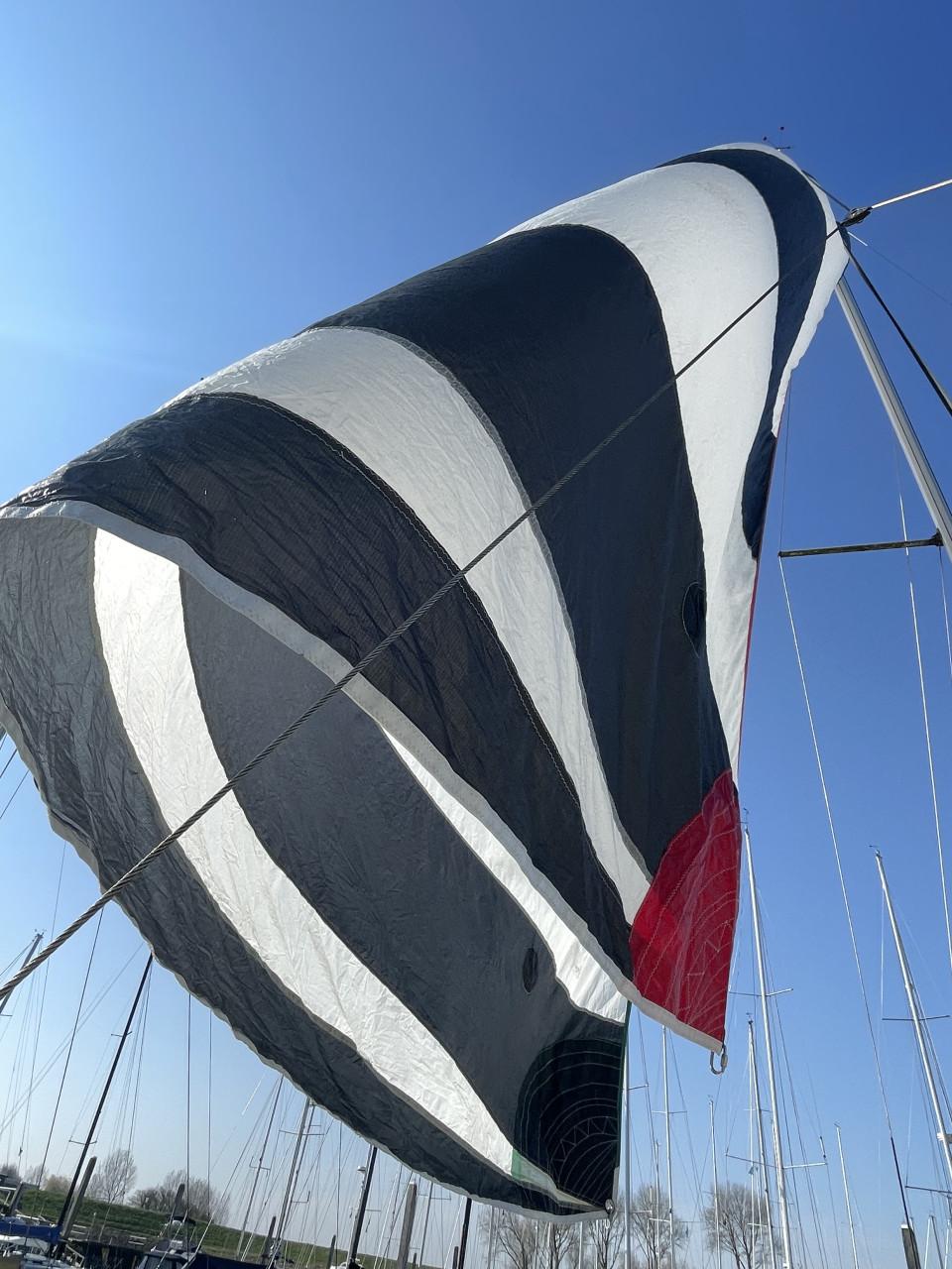 Diverse spinnakers, gennaker en genua