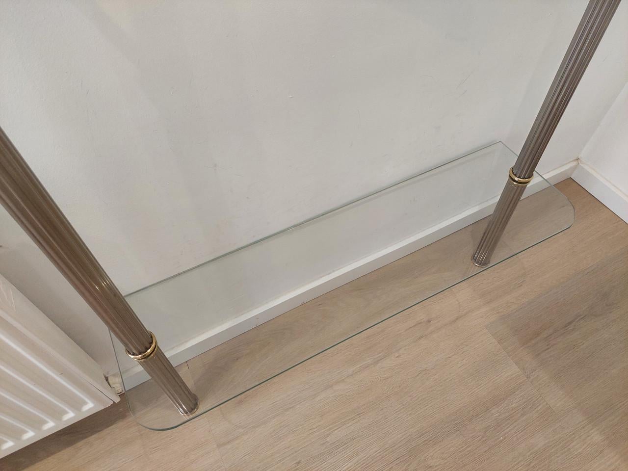 Goud/zilveren  kapstok met glas