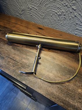 Grote vintage messing schilderij of pianolamp -