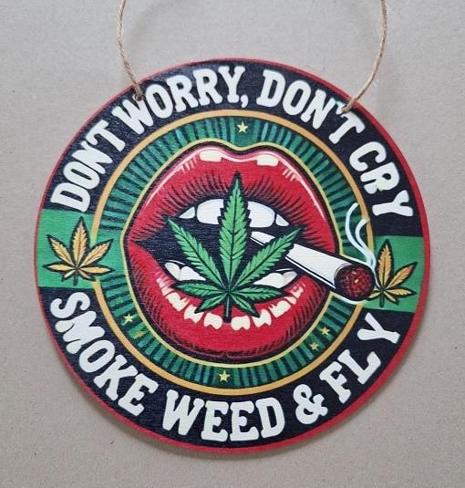 Smoking Weed Houten Decoratiebord