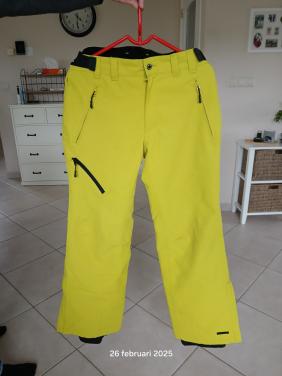 Skibroek heren / dames in de kleur geel maat M 48/50