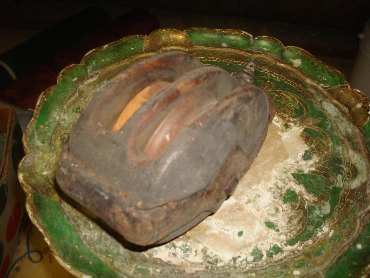 Scheepsantiek dubbel schijfs blok