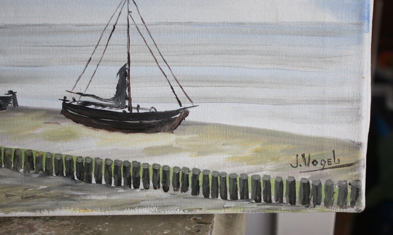 Schilderij J.Vogel- Boten