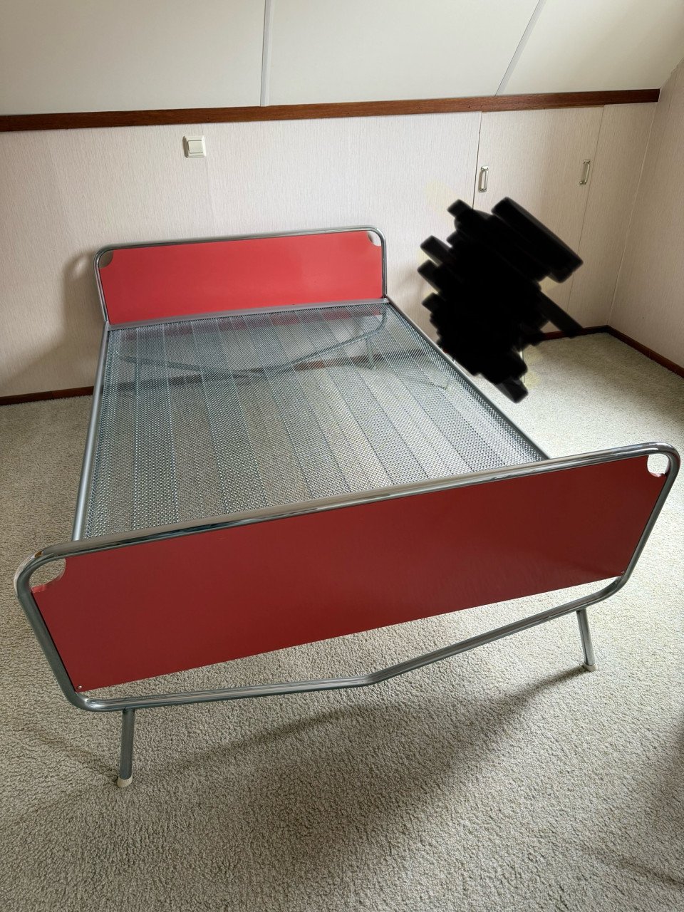 GERESERVEERD - Vintage deal! Rietveld voor Auping bed twijfelaar