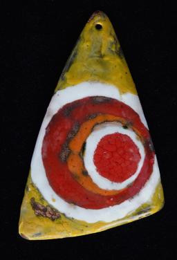 Originele hanger emaille op koper mid century unicum