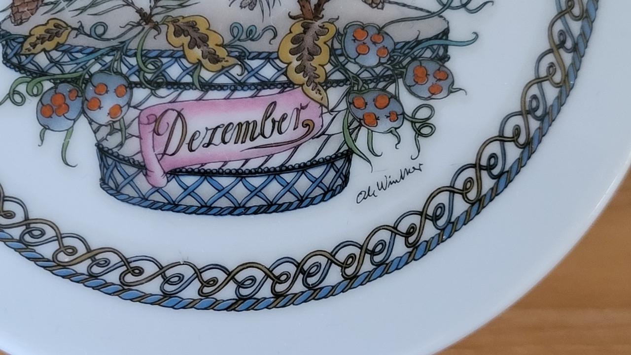 Hutschenreuther Ole Winther porseleinen dekseldoos goudvink