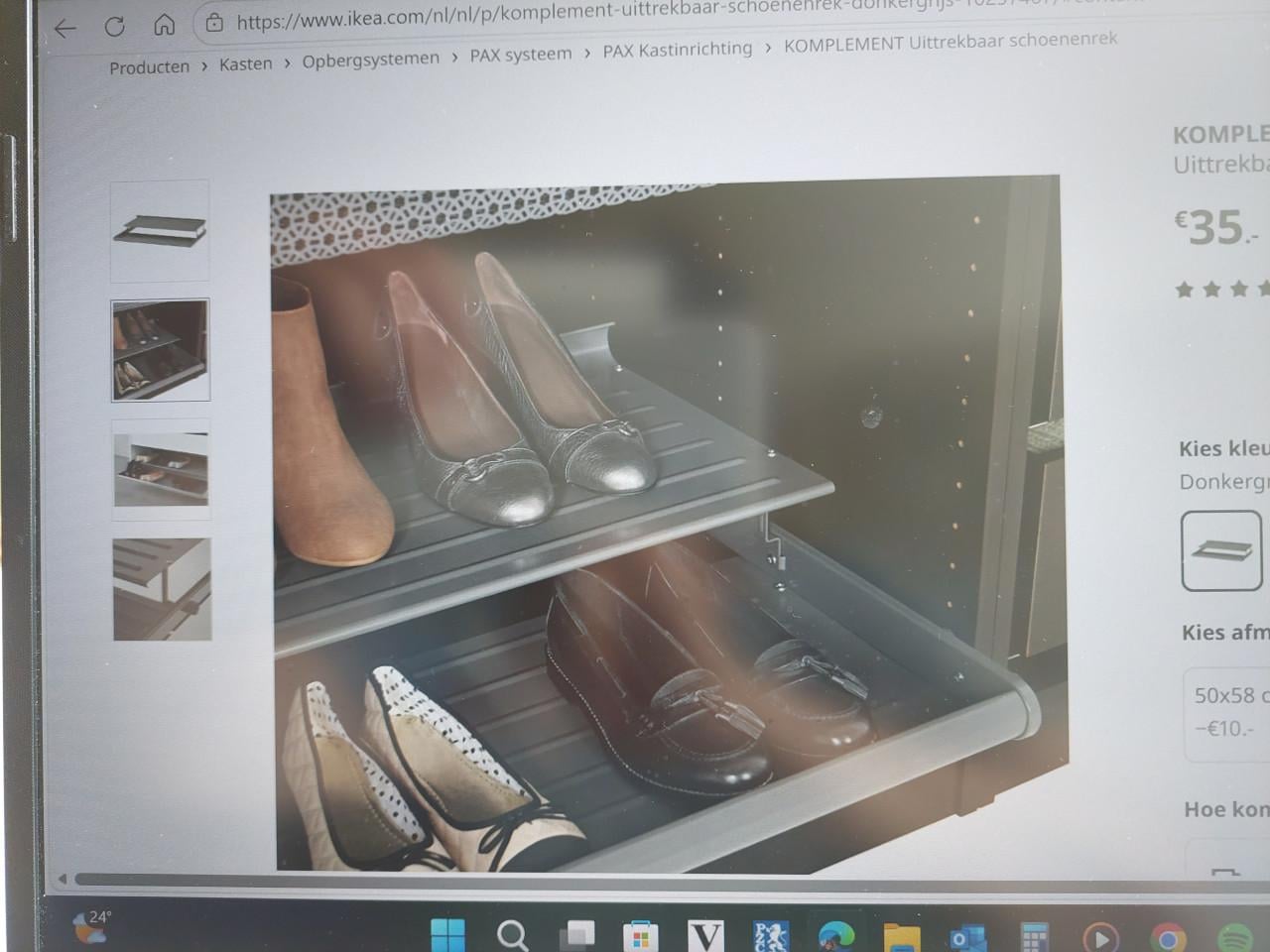 Uittrekbaar schoenenrek Komplement
