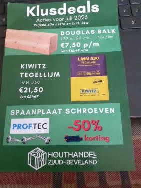 Douglas balken 100 x 100///7,50 per meter