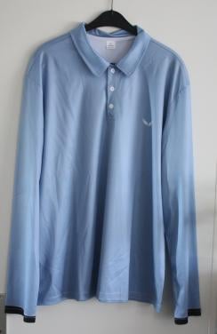 Lichtlauwe polo maat met lange mouwen maat xxl