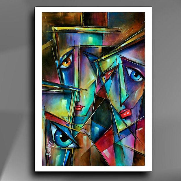 " Faces " Prachtige Giclee van Michael Lang